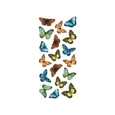 Samolepicí dekorace Colourful Butterflies 59455 / Samolepky na zeď Crearreda (15 x 31 cm) – Hledejceny.cz