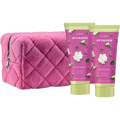 Pupa Milano Pupa Let's Bloom Комплект Royal Garden - Душ гел и Лосион, 2 x 200 ml + Несесер