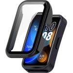Gigapack Huawei Band 10 GIGAPACK Пластмасова рамка, устойчива на удар + защитно стъкло за екрана, ЧЕРНА GP-150403 (GP-150403)