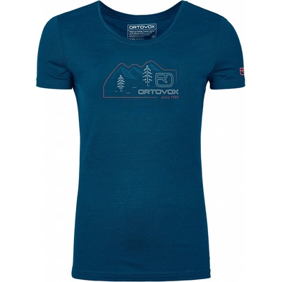 Ortovox 140 Cool Vintage Badge T-shirt W petrol blue