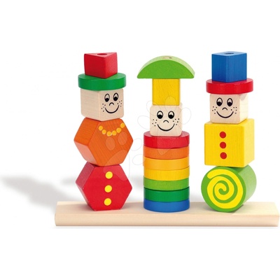 Eichhorn skladačka figúrky Stacking Puzzle Figures farebné a vzorované tvary 21 dielov