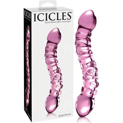 Pipedream Icicles No. 55 dvojité sklenené dildo na bod G