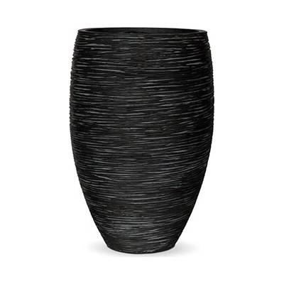 Capi Nature Vase elegance deluxe rib black 40/61cm