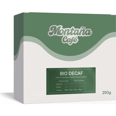 Café Montaña Bio Swiss Water Decafbio bez kofeinu 250 g