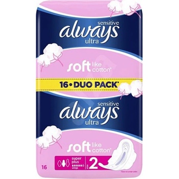 Always Ulra Sensitive Long hygienické vložky 16 ks