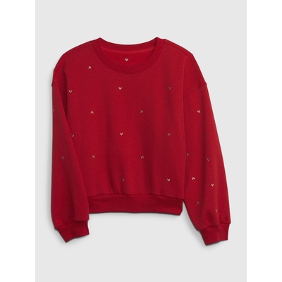 GAP 820737-01 dětská vzorovaná mikina červená