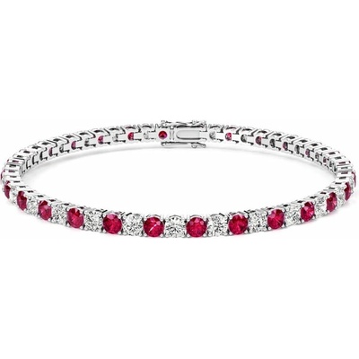 Eppi Tenisový náramek s lab-grown rubíny a diamanty Vekic BR48129