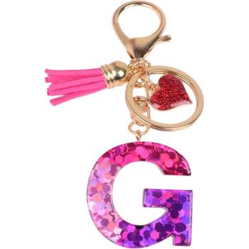 HARAHU Ключодържател Азбука - g / Розова / Сърце kp37977 (37977)