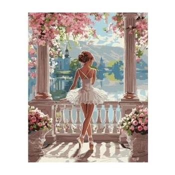 Ideyka Painting by numbers on frame KHO8441 Wonderful ballerina 40x50 cm AP0117