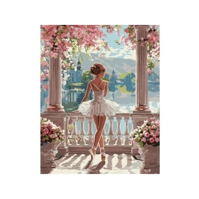Ideyka Painting by numbers on frame KHO8441 Wonderful ballerina 40x50 cm AP0117