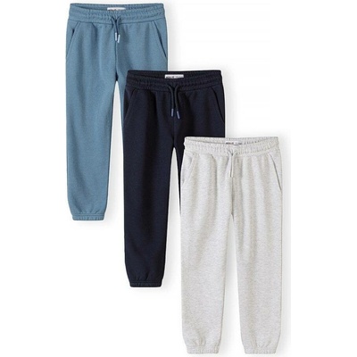 Minoti Tepláky slim-fit s elastickým pasem a stahovací šňůrkou 3pack 29FLEECE286