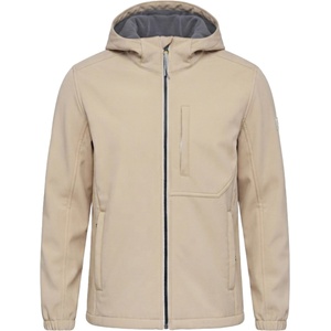 Ombre Clothing Мъжко яке SOFTSHELL с fleece подплата и качулка - пясъчно V4 Ombre Clothing Ombre Clothing | Bezhov | МЪЖЕ | S