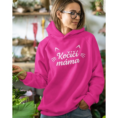 Canvas dámská mikina kočičí máma Purpurová – Zboží Dáma