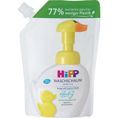 HiPP Babysanft Kačica pena na umývanie náhradná náplň pre deti 250 ml