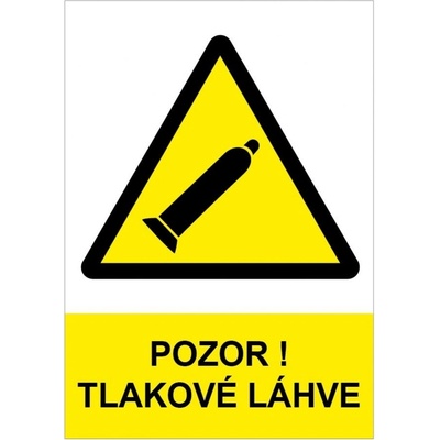 Tabulka bezpečnostní -Pozor! Tlakové lahve 12362