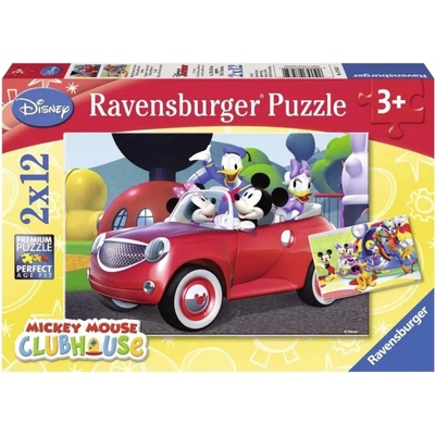 Ravensburger - Puzzle 2x12 Mickey Mouse: Mickey, Minnie & Friends - 1 - 39 piese
