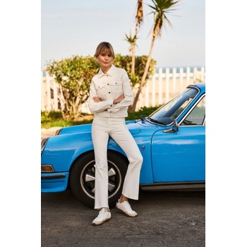 Moodo Кремави дамски камбанообразни дънки Moodo | Bezhov | ЖЕНИ | S