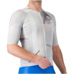 Castelli Мъжка фланелка с къс ръкав за колоездене Castelli Aero Race 8S Jersey Cycling jersey - Silver Gray / Smoky Gray - размер XL (056-3884-0115)