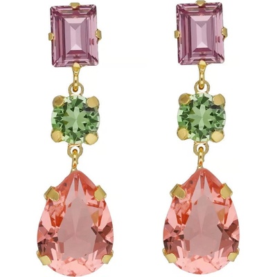 Victoria Cruz visací náušnice s barevnými krystaly Bay A4892-MDT