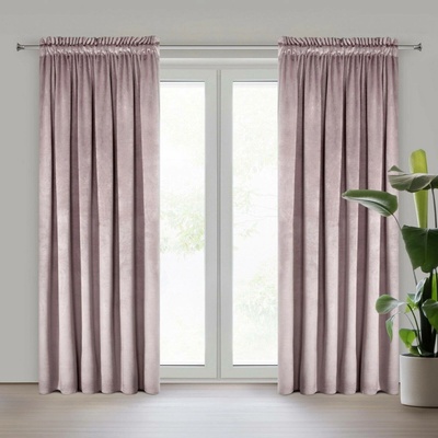 Design 91 ZATEMŇOVACÍ ZÁVĚS NA PÁSCE ROSA 140X270 CM PÚDROVÁ