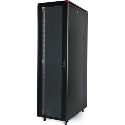 Gunko Комуникационен шкаф GUNKO Elegant Pro 600x1000 мм, черен, стъклена врата, 26U (ELGP26U6010BL111MC1AA0P1)