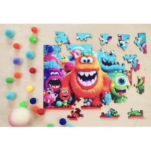 Milliwood Дървен пъзел Milliwood, Dream Team, 50 части - Рошави чудовища (S-ShaggyMonsters-5015) - homeshop