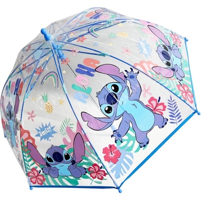 Deštník dětský Disney Lilo Stitch 64x72cm manuální průhledný