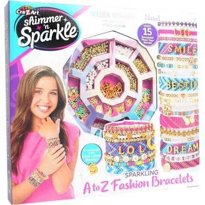 CRA-Z-ART Творчески комплект Cra-Z-Art - Направи си 15 блестящи гривни от A-Z (65625)