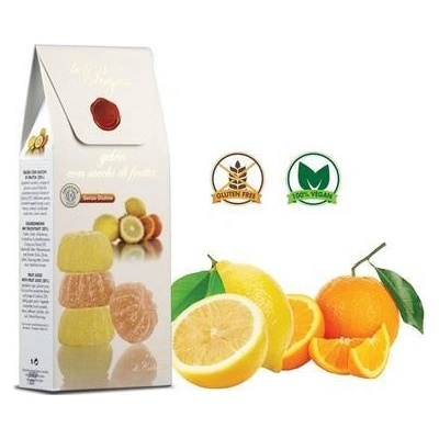 LE PREZIOSE ŽELATINOVÉ BONBÓNY S OVOC. ŠŤÁVOU Z KALABRIJSKÝCH POMERANČŮ A CITRONŮ, 200 g