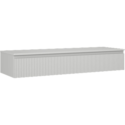 Mexen Rivel рафтов шкаф за баня под мивка 140 см с плот, 1 чекмедже, оребрена, (91A20-14023-1-BFC62)