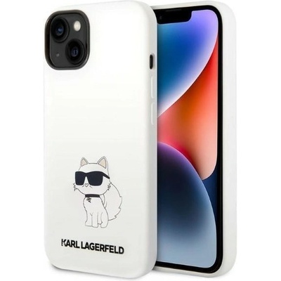KARL LAGERFELD Кейс Karl Lagerfeld KLHCP14MSNCHBCH за iPhone 14 Plus 6.7", твърд, бял / бял, Silicone Choupette (3666339086770)