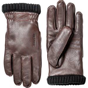 Hestra Ръкавици Hestra Deerskin Primaloft Rib Gloves - Dark Brown - размер 7 (EU) (202-1472-0511)
