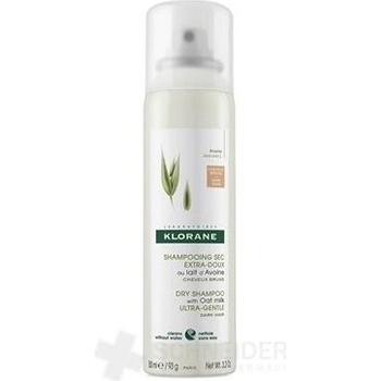 Klorane Oat Milk suchý šampón pre tmavé vlasy ultra jemný 150 ml