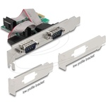 Delock PCI Express х 1 карта към 2 x сериен порт RS-232 мъжки, Low Profile (DELOCK-90046) - ezona