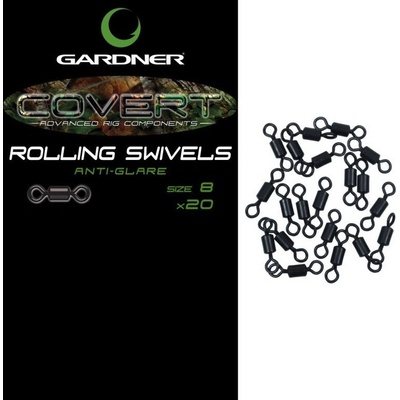 GARDNER Obratlíky Covert Mini Rig Swivels veľ.20 20 ks