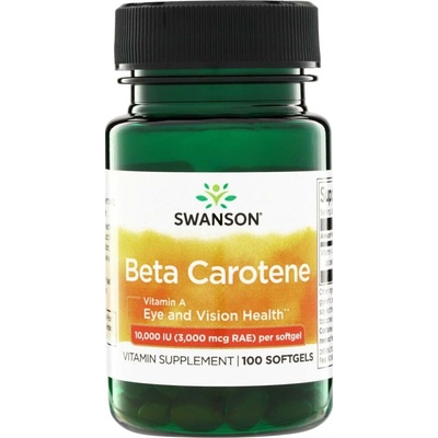 Swanson Beta Karoten Vitamín A 10000 iu 100 kapslí