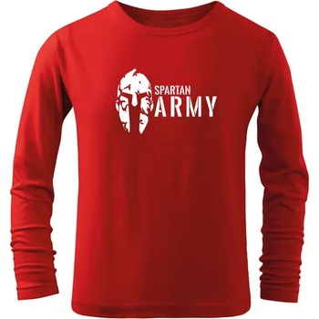 DRAGOWA детска тениска с дълъг ръкав, Spartan Army, червена (7181)