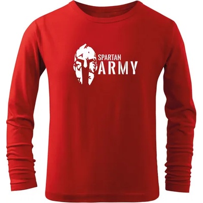 DRAGOWA детска тениска с дълъг ръкав, Spartan Army, червена (7181)