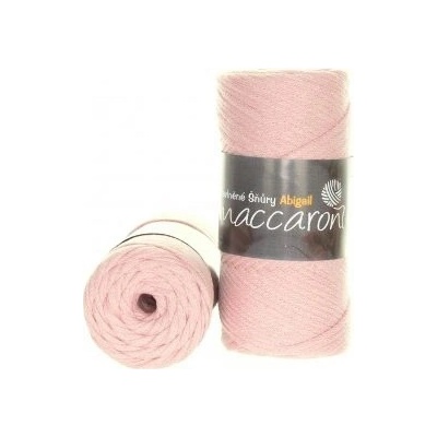 Maccaroni Šňůry Abigail 3mm - 912-01 světlá starorůžová