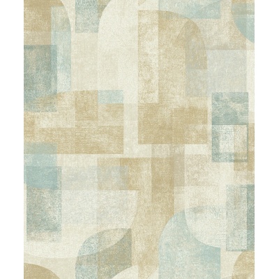 Grandeco PH3506 Geometrická vliesová tapeta na stenu, okrová, rozmery 0,53 x 10,05 m
