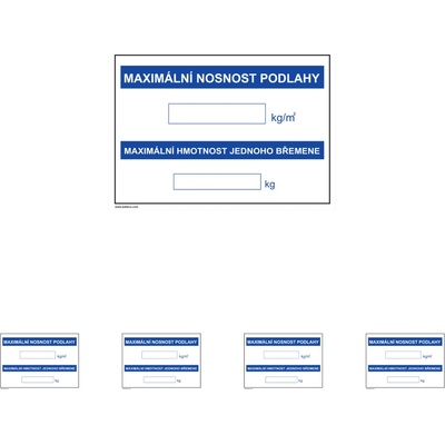 Walteco Maximálna nosnosť podlahy 297x210mm, formát A4, plastová tabuľka Množstvo: 5 ks , 20031BP1