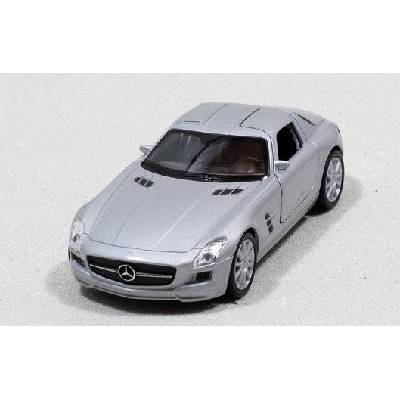 Welly Mercedes Benz SLS AMG model stříbrná 1:34