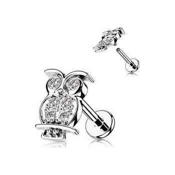 Šperky4U piercing do brady sovička LB1108ST-1208