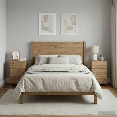 vidaXL Нощен шкаф 2 pcs Дъб артизан 33, 5 x 34, 5 x 60 см (8011440)