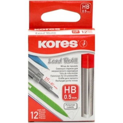 Kores Tuhy do mikrotužky HB 0,5 mm 12 ks
