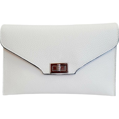 Vera Pelle střední crossbody kožená doplňky 3111 D01 bílá stříbrné bílá