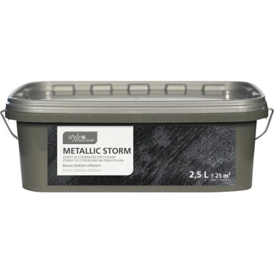 StyleColor Metallic Storm 2,5 l Čierna so striebornými trblietkami