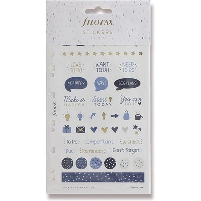 Filofax Samolepky Indigo náplň osobných/A5 diárov