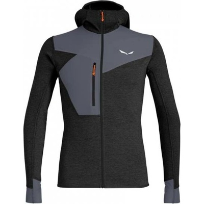 Salewa Puez 2 Dry L/S Hood Full-Zip Tee black out melange