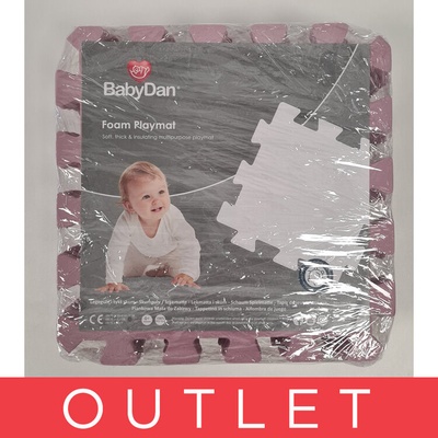 Babydan Hracia podložka Puzzle Dusty Rose 90 x 90 cm